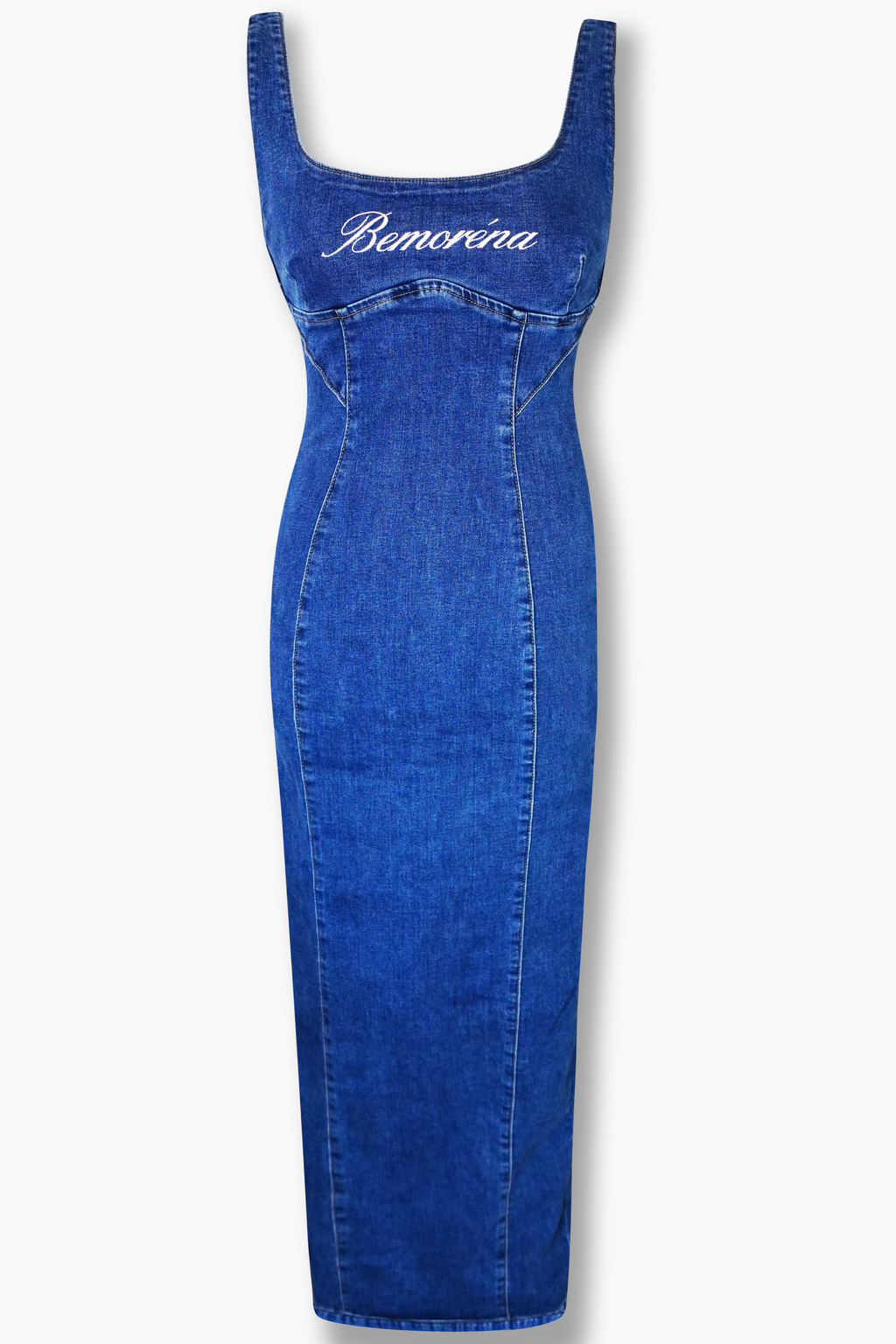 BM SCRIPT DENIM DRESS BEMORNA BM SCRIPT DENIM DRESS BEMORNA