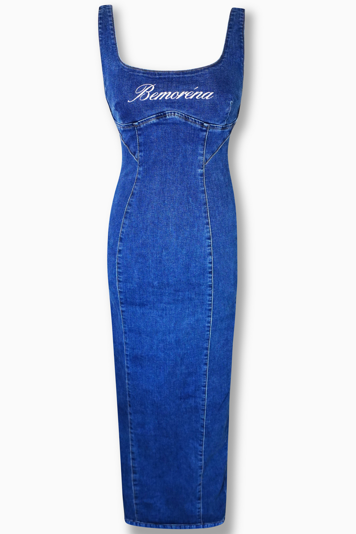 BM SCRIPT DENIM DRESS